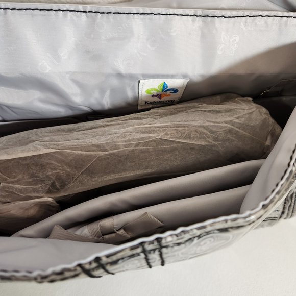 Diaper Bag NEW - Laminated Buckle Bag Fleur-De-Lis Baby Kalencom BNWT FAST SHIP - Picture 8 of 14